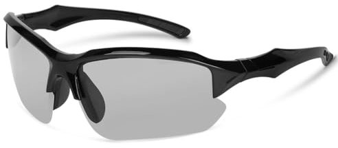 AMFUN Polarisierende Sport-Sonnenbrille, Fahrradbrille, Sport Sonnenbrille, Photochromatisch, UV400 Schutz Radsportbrillen für Outdooraktivitäten, Wie Radfahren Laufen Klettern Autofahren