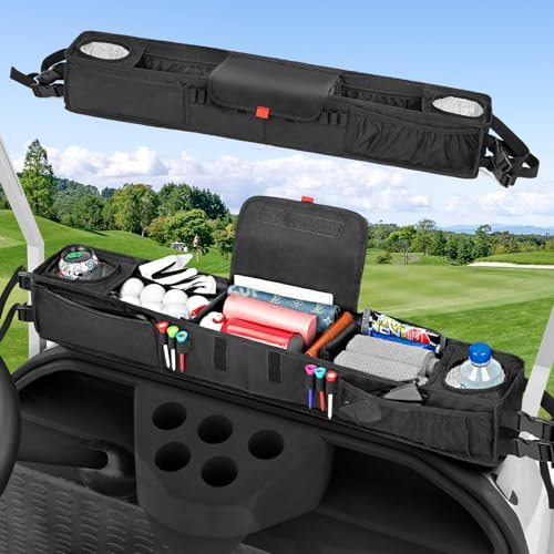 Acebirdie Panier de rangement avant pour chariot de golf avec porte-gobelets isothermes