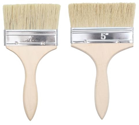 Set de 2 Pinceau en Soie,10.5cm*21cm/12.5cm*21.5cm pinceaux à Peinture Plats,Pinceau Peinture,Pinceau Peinture Mur, pour Peinture à l'huile, Teinture, Vernis,pour Les Grandes Surfaces Couverture
