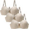 Lot de 3 Soutien Gorge avec Armature Femme Sexy, Brassière Femme Dentelle,Soutien-Gorge Femme Grandes Tailles Couleurs Pures Lingerie Française Bralette a La Mode Classique de Base (Rose Gold, 100D)