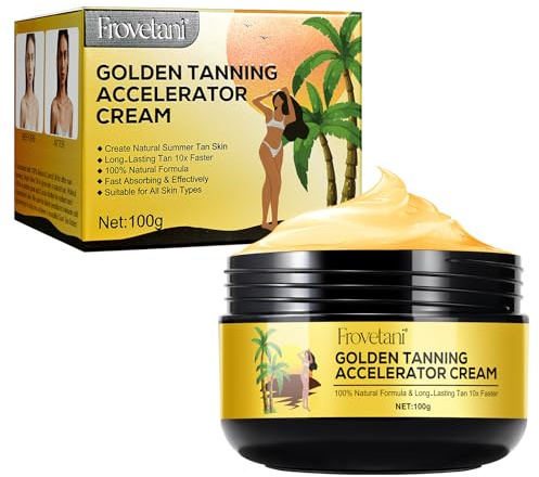Sunbed Tanning Accelerator Cream, 100g Long Lasting Sunbed Cream, Tan Accelerator for Sunbed, Effective in Sun-Beds & Outdoor Sun Rapid Tanning Creams, Achieve a Natural Tan (100 g)