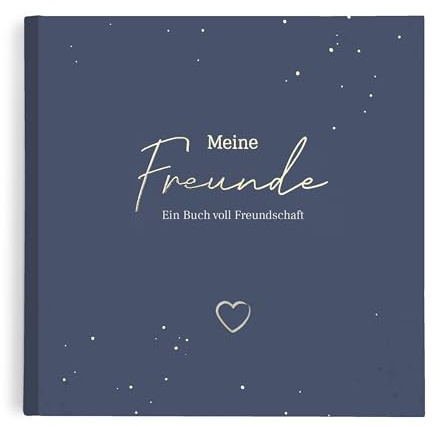KIND OF HAZEL Libro de amigos para adultos – Álbum de poesía para rellenar para mejor amiga, colega, despedida, cumpleaños, libro de visitas, lista de deseos, libro de recuerdos, color azul