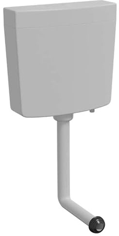 Cisterna de entrada de agua inferior, 3/6 L, gris, grifo de polipropileno de alta calidad para inodoros, duradero y ahorra agua, ideal para el hogar y el comercio