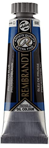 Rembrandt Ölfarbe - Extra Fine Artist Oil Paint Preussischblau 508-15 ml Tube - Hohe Lichtechtheit - Butterige Konsistenz - Dreifach gemahlen für professionelle Künstler