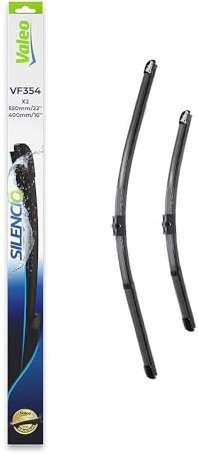 VALEO Silencio Escobilla - VF354 - Kit de Alto Rendimiento, Visibilidad Superior en Carretera, Fácil Instalación, Hojas Planas Originales de 550mm/400mm - Delanteras - Juego de 2 Escobillas - 574368
