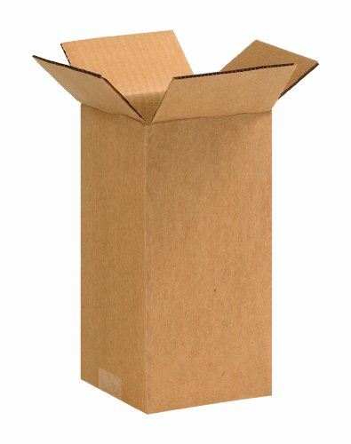 BOX USA Shipping Boxes Tall 5L x 5W x 10H 25-Pack - Corrugated Cardboard Box for Moving, Mailing, Packing, Packaging and Storage