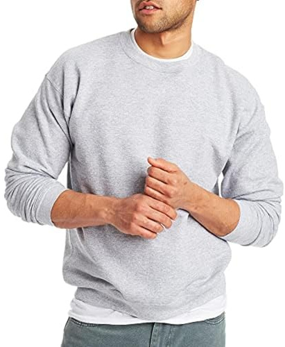 Hanes Men's EcoSmart Sweatshirt, Light Steel, 2XL