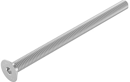 SECCARO Vite a testa svasata M6 x 90 mm, acciaio inox V2A VA A2, DIN 7991 / ISO 10642, esagono incassato, 20 pezzi