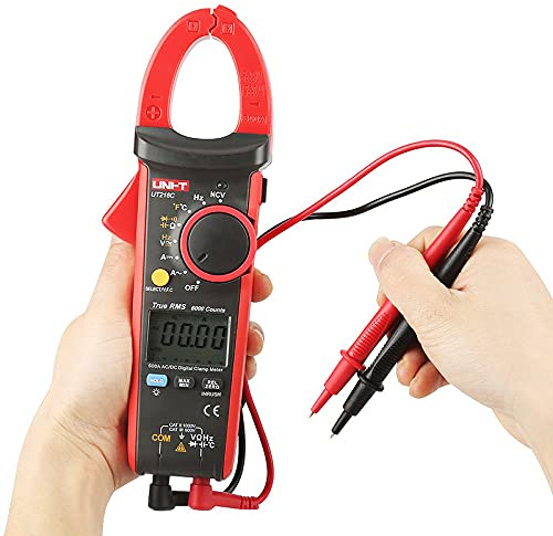 UT216C Digitale Strommesszange AC DC Strommessung Effektivwert Frequenz Kapazität Temperatur & NCV Tester
