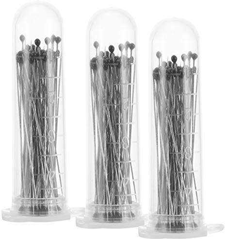 Hemobllo 300Pcs Épingles à Insectes - Aiguilles d'Entomologie Pour l'Enseignement Scientifique (N° 1/2/3 Broches Chaque 100Pcs)