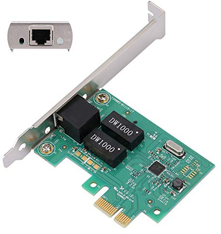 Tarjeta de Red Gigabit, PCI Express Adaptador de Tarjeta de Red Gigabit Ethernet 10/100/1000Mbps Conector RJ-45 x 1 para 10, Vista, XP, y 7