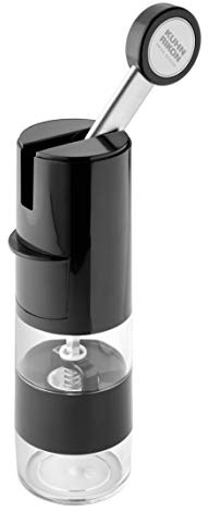 Kuhn Rikon Essential Adjustable Ratchet Grinder with Ceramic Mechanism for Salt, Pepper and Spices, 8 x 2.5 inches, Black