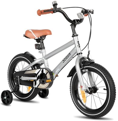STITCH Vélo Enfant 16 Pouces pour garçons et Filles de 5 à 7 Ans,Vélo Enfant 16 Pouces avec stabilisateurs,Argent…