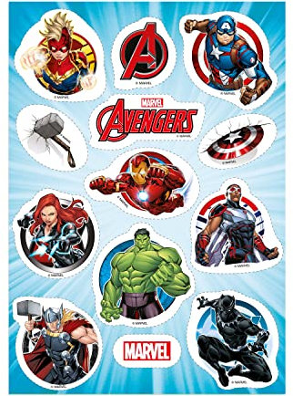Dekora - Decoración Recortable de Tartas de Cumpleaños Infantiles Los Vengadores