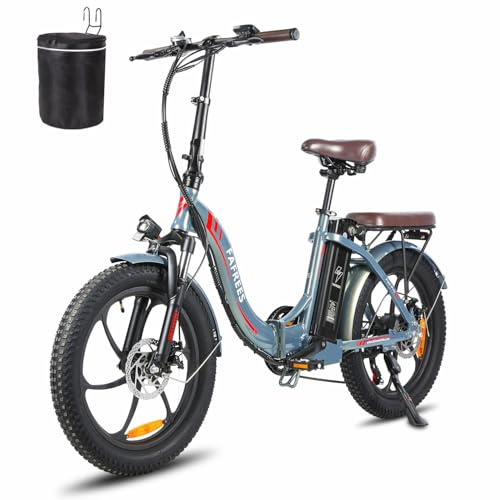 Fafrees Bicicleta eléctrica F20-PRO, 20 Pulgadas Plegable Bicicleta Urbana eléctrica, 250 W fatbike, 18Ah batería, Rango de 70-130 km, E-Bike para Adultos, Verde