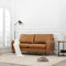 Z-hom Sofa Modell 002 aus genarbtem Leder, gepolstertes 2-Sitzer-/ 3-Sitzer-Sofa, Moderne Couch, luxuriöser Klassiker für Wohnzimmer, Schlafzimmer, Apartment, Büro (85 x 200 x 78cm, Hellbraun)
