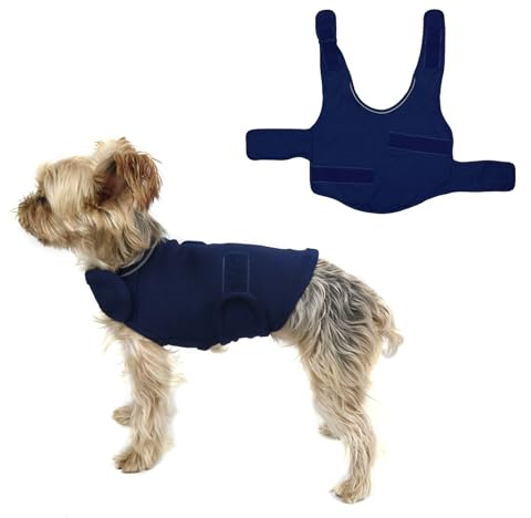 Chaqueta de ansiedad para perro, abrigo calmante para perro, chaleco para alivio de la ansiedad con tira reflectante para mascotas, mantiene la calma, comodidad, alivio del estrés, fuegos