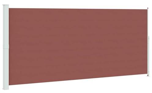 vidaXL Toldo Lateral retráctil para Patio marrón 220x500 cm, Pantalla de jardín, toldo retráctil, toldos de Patio, Pantallas de jardín
