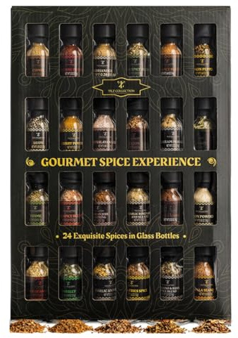 Gewürz-Geschenkset mit 24 edlen Gourmet-Gewürzen zum Kochen, Grillen und Verfeinern – das perfekte Geschenk für Männer und Frauen, ideal zum Geburtstag oder Einzug