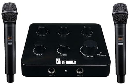 Mr Entertainer Duet Karaoke Mixer & Wireless Microphones. Transform your existing tv & soundbar/amp into the ultimate karaoke machine