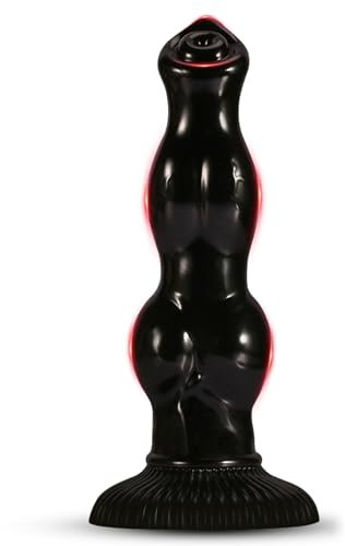 BDSMJOY Monstre Gode, Anal Dildo avec Ventouse, souple et adapté aux débutants, Godemiché Masturbation pour homme femme gay, plug anal butt plug (Noir, L)