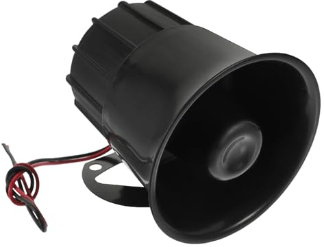 SOPOTUTU Dispositivo di Allarme 12V Altoparlante Pa Monotono per Auto Bocca Rotonda Accessorio Esterno Resistente Agli Schizzi per Veicoli Segnalatore per Sicurezza Stradale