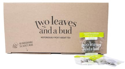 Two Leaves and a Bud Organic Tamayokucha Green Tea Bags, Whole Leaf Green Tea in Compostable Sachets, Japanese Green Tea, Light Flavor, 100 Count (Pack of 1)
