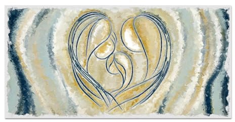 Giallobus - Quadro - 26 - Capezzale Moderno per la casa - Unione Sacra Famiglia - Vetro Acrilico - 140x70 - Pronto da Appendere - Quadri Moderni per la casa