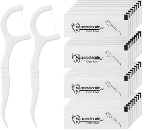 Luxoraiova Zahnseide Stick, Dental Floss 200 Stück, Einweg Zahnseidensticks Zahnreiniger Sticks Zahnstocher Halter zur Zahnreinigung, Einzeln Verpackt Perfekt für Familien, Hotels und Reisen