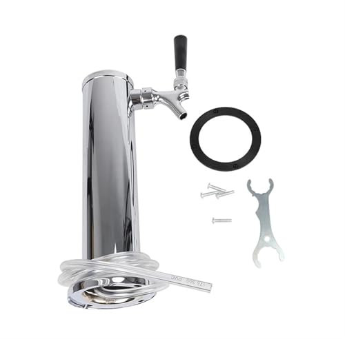 Colonne à BièRe Avec Robinet Tour de bière chromée à un robinet, tour de bière à robinet unique, colonne de bière pression en acier inoxydable, accessoires de Bar, distributeur de bière Tour à BièRe P