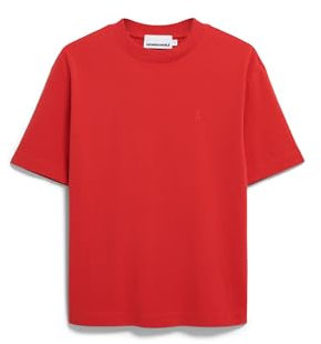 Damen Heavyweight T-Shirt aus recyceltem Baumwoll Mix TARJAA Loose Fit Coral Blush