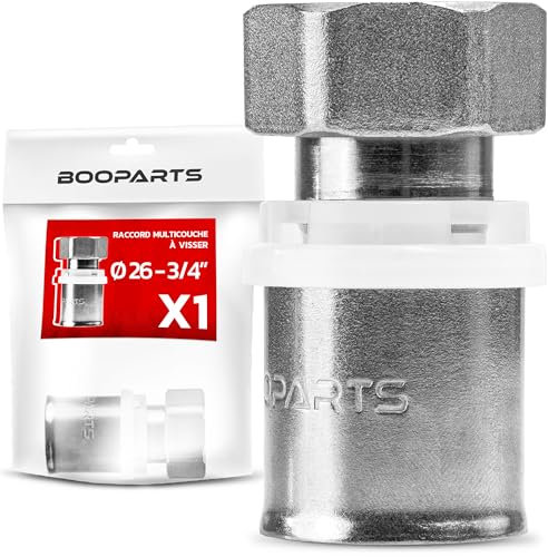 BOOPARTS – 1 Pièce – Raccord Multicouche Tournant à Sertir Ø26–F3/4 (20/27) | Union Femelle Contour TH | Raccord Plomberie Étanche et Durable pour Tuyaux Multicouches PEX PER Composites
