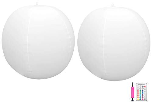 Tnfeeon Lámpara de Bola Solar LED de Color en el Control Remoto de la Luz de la Piscina para la Decoración del Paisaje del Césped, Luz Flotante