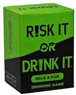 Nhemeylp Risk It or Drink It, Fun Drinking Games for Adults, Drinking Card Games, Hilarious Dares And Drinking Game for Adults College Party Game, Adult Card Party for Games Nights