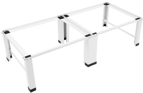 Socle pour machine à laver et sèche-linge - 2 compartiments - Double support pour machine à laver et sèche-linge - Maximum 2 x 150 kg