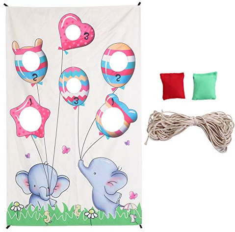 Petjoyful – Ensemble de Jeu de Lancer d'intérieur, Sac de Sable pour Enfants, Rideau de Porte pour Enfants, Jeu de fête en Famille et pour Adultes