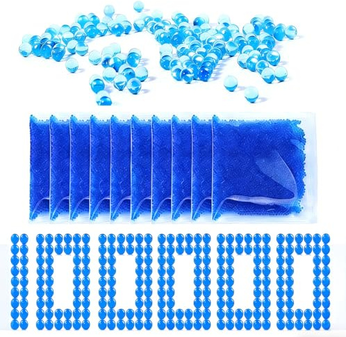 AUEJACKY Palline Gel per Piante 100000PCS Perle d'Acqua, per Piante, Fiori, Riempimento di Vasi, Decorazioni Natalizie, Composizioni Floreali, Decorazion. (Blu)