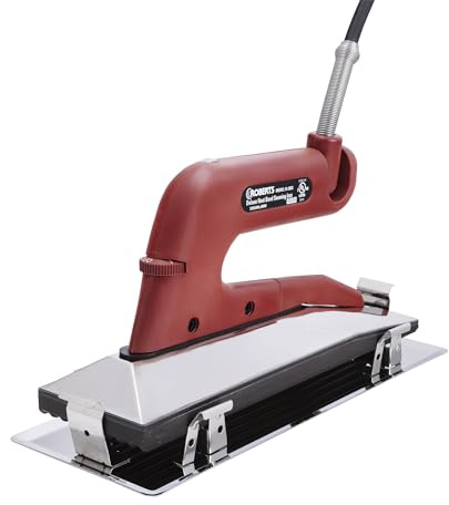 Roberts 10-282G-2 Deluxe Heat Bond Carpet Iron with Non-Stick Grooved Base , Red
