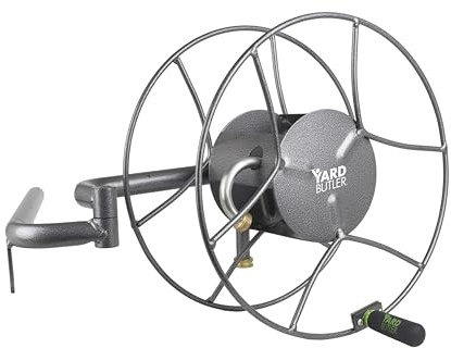 Yard Butler Hose Reel, 180 Degree Swivel, Wall Mount, 100-Foot Hose