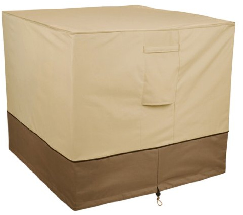 Classic Accessories Veranda Water-Resistant 34 Inch Square Air Conditioner Cover, Patio Furniture Covers