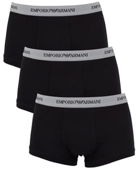 Emporio Armani Uomo 3-Pack Boxer Essential Core Logoband Boxer, Nero, S