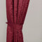 HOMESCAPES Wine Red Super Luxury Velvet Jacquard Curtain Tie Backs Pair, 2 Tie Backs for Curtains - Coordinating with Chenille Thermal Pencil Pleat Curtains. FREE SWATCHES AVAILABLE