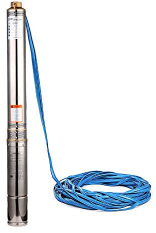 SHYLIYU Tiefbrunnenpumpe Edelstahl Tauchpumpe 3 Zoll 3300l/h 10m Kabel und Pumpensteuerung 0.37KW wasserpumpe für brunnen hauswasserpumpe landwirtschaft Bewässerung Hausgarten industrielle Nutzung
