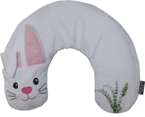 Mother Earth Pillows Bella The Bunny Triggerpoint Pillow for Kids and Adults, Natural Pain Relief for Neck and Shoulders, Small - Breathe Herbal Blend