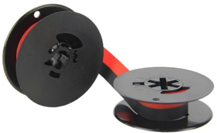 1 styck färgband för skrivmaskin, dubbel spole, färgband för skrivmaskin, bläck, dubbelspole, bläck, reservdel för de flesta skrivmaskiner (svart och röd)