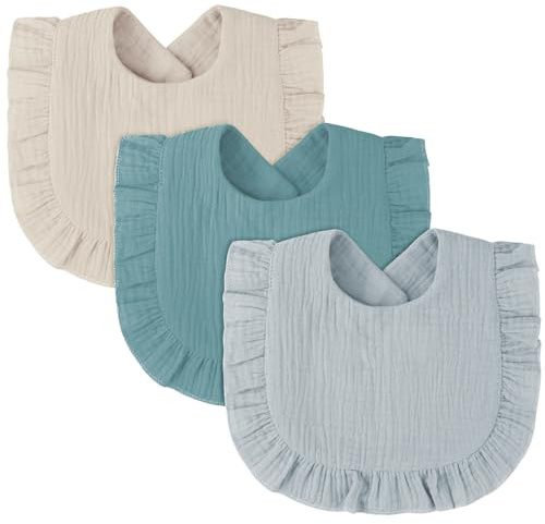 Vicloon Baby Bandana dregla haklappar, Cotton baby haklappar, Snap Teething Haklappar, Absorberande baby matande tänder haklappar för nyfödda, småbarn, pojkar och flickor tandning, dregling