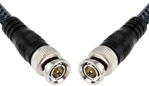 Thzzhnno BNC Manlig 75OHM RG-6/U Koaxialkabel 20M, Dubbel Skärning av Låg Förlustvideokabel för antennanalysator, CB Radio, Security CCTV kamera, DVR.