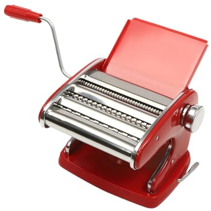 WUYXTO Máquina para Hacer Pasta Máquina Manual for Hacer Pasta de Acero Inoxidable con Ventosa y 6 ajustes de Grosor. para Espaguetis