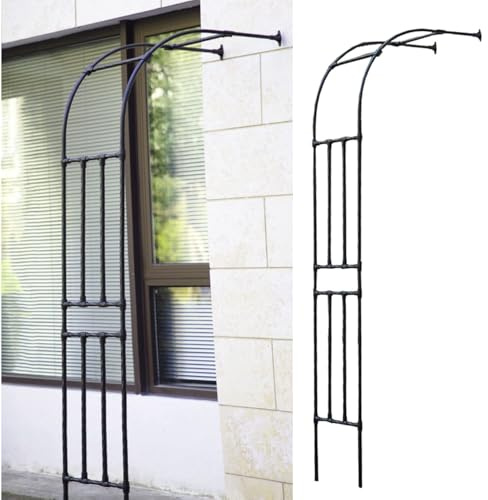Arco de enrejado de jardín para plantas trepadoras, resistente a la intemperie, soporte de vid decorativo, medio arco para rosas. Disponible en tamaños de 60300 cm (260 x 240 cm)