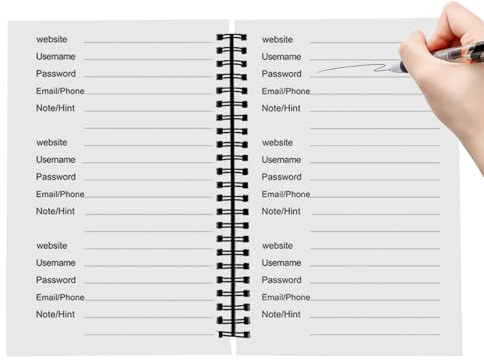 Cahiers pour mots de passe, carnet avec index intelligent sur les pages, livre pour adresses et mots de passe, pour amis, étudiants, adultes, hommes, femmes, y compris maison, intérieur, bureau